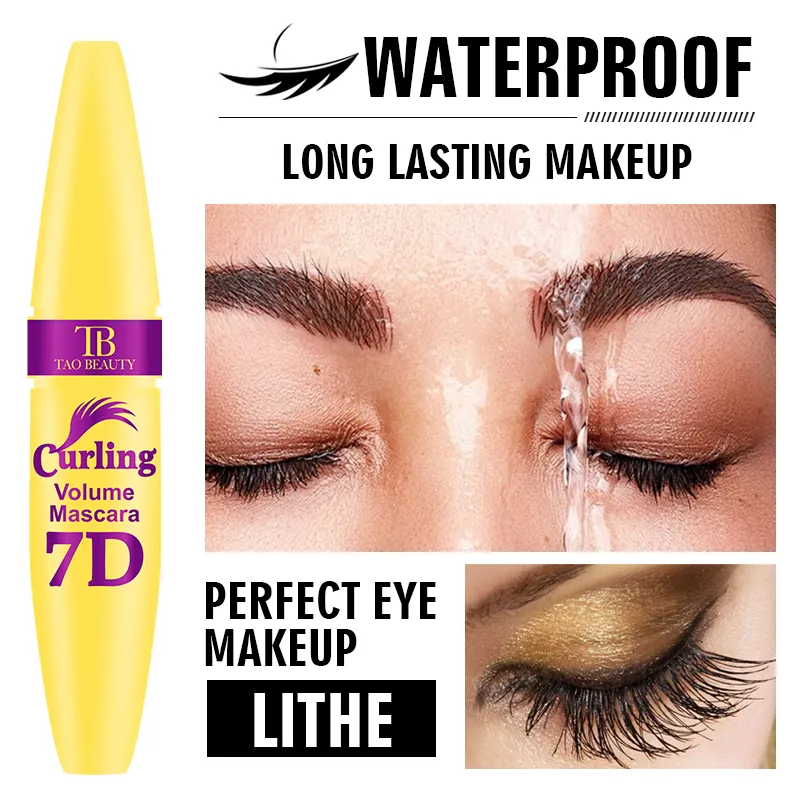 Black Waterproof Mascara for All Lengthening Makeup Products Eyelash Extension Curling Eye Lashes Mascara 7D Effect Eye Cosmetic