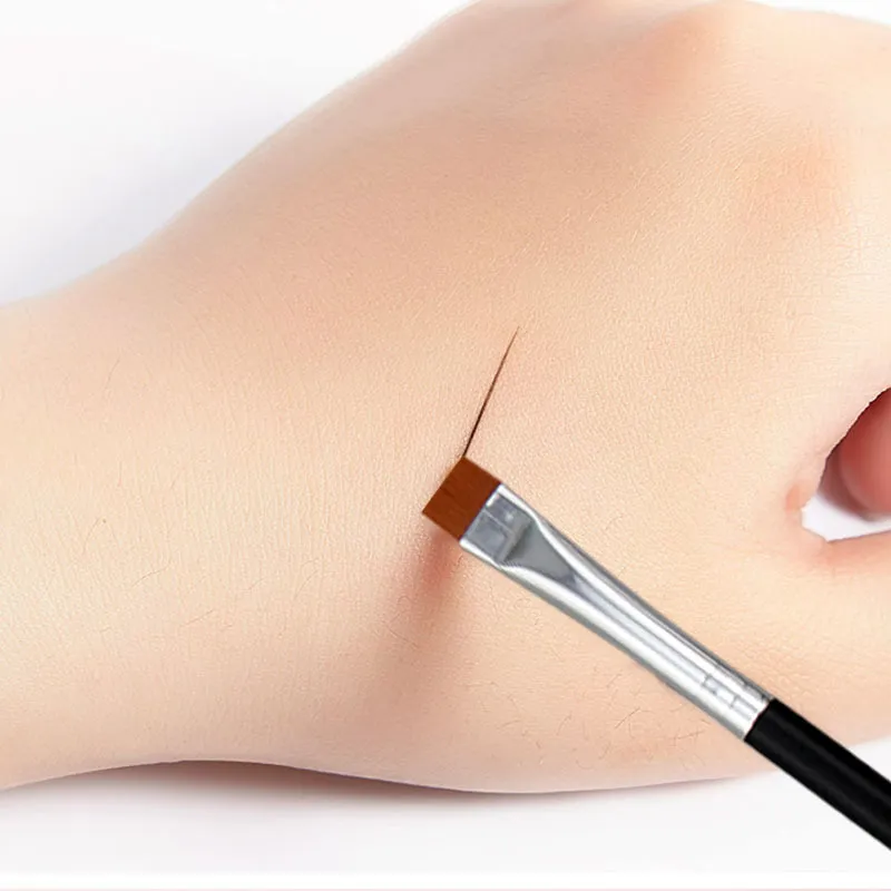 Commercio all'ingrosso 5/10/20PCS Pennello per sopracciglia piatto Sopracciglia ultrasottili Pennelli per trucco Pennello per eyeliner Sottile Eye Liner Brow Contour Brush Tools — image 3
