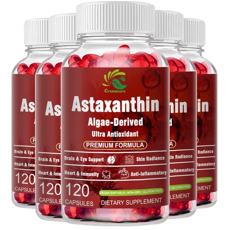 Astaxanthin 12mg kapsler - Beskytter hjernens kognition og accelererer stofskiftet - Beskytter øjenled og huds sundhed