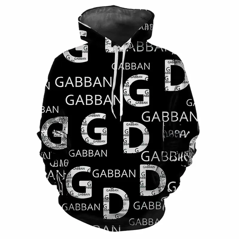2024 Fashion Men's Hooded Printed Letter Pattern Sweatshirt Casual Long Sleeve Hooded Top Street Design Men's Sportswear — image 7