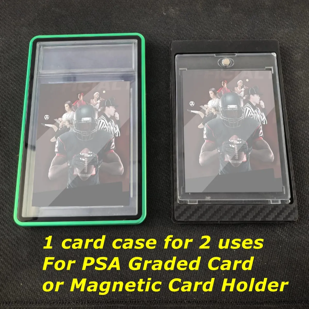 2 w 1 osłona ochronna gablota aluminiowa osłona zderzaka do PSA CGC Graded sportowa karta handlowa płyta magnetyczny uchwyt na karty — image 4