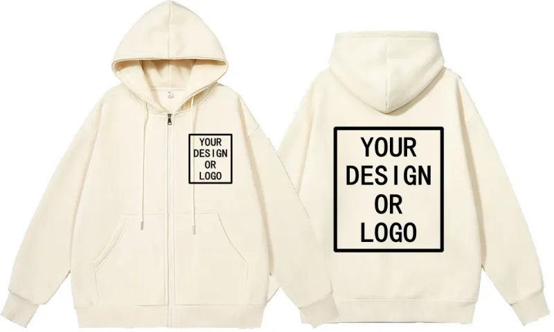 Personnalisez votre propre logo/photo Personnalisé Personnalisé Homme Femme Bricolage Fermeture Éclair Sweat à capuche Décontracté Sweat à capuche Nouveau Pull — image 3