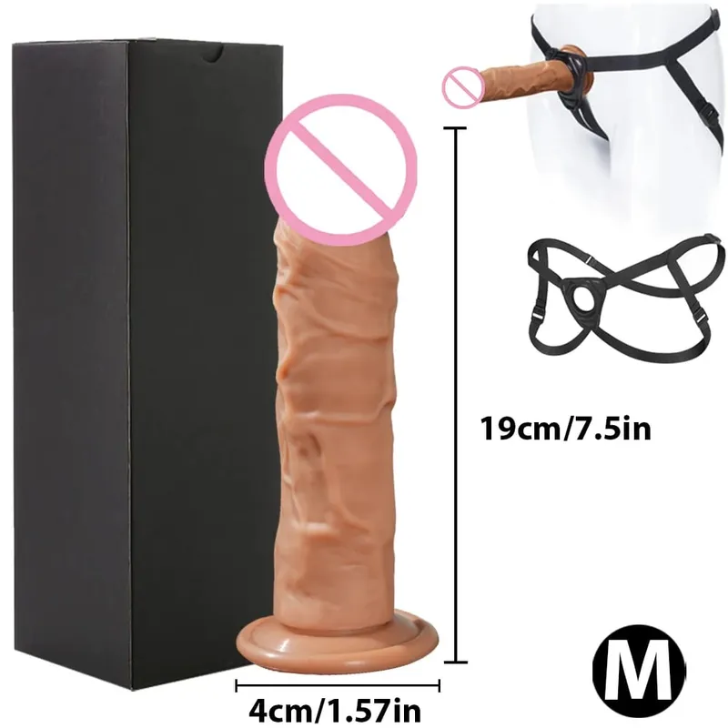 Realistischer Silikondildo mit Saugnapf G-Punkt Analdildos Strapon Dick Analplug Masturbator Erwachsene Sexspielzeuge für Frauen — image 17