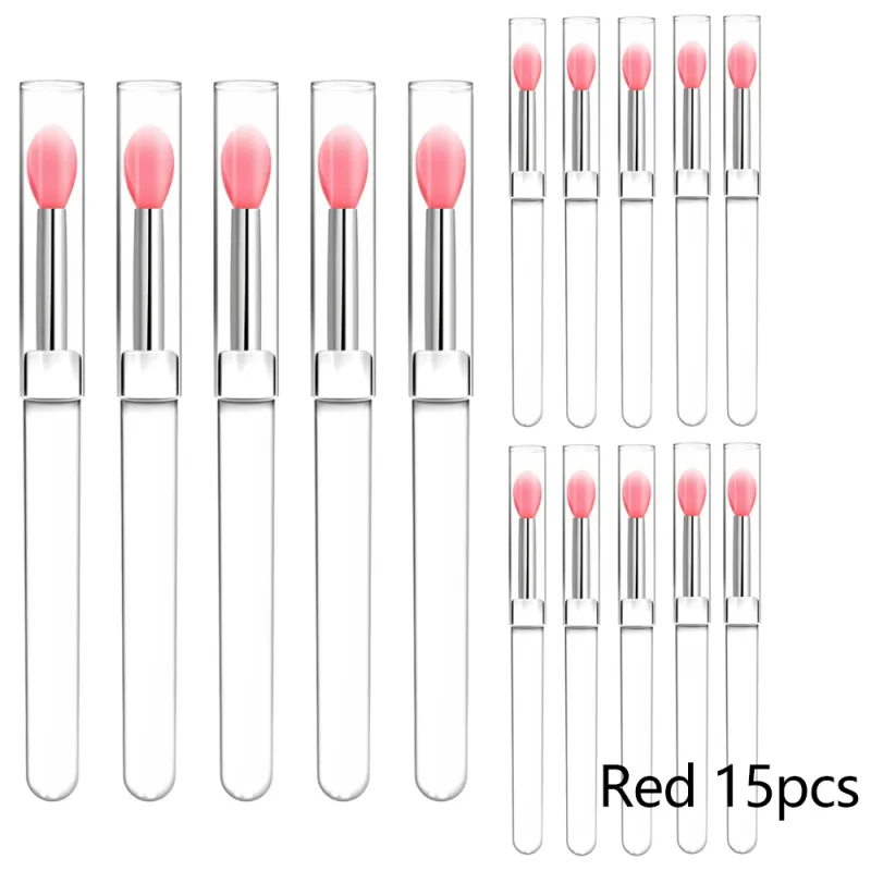 3/15PCS Silicone Lip Mask Applicator Reusable Lip Brush Transparent Lipstick Tool For Lip Gloss Eyeshadow Brushes Makeup Tools — image 13