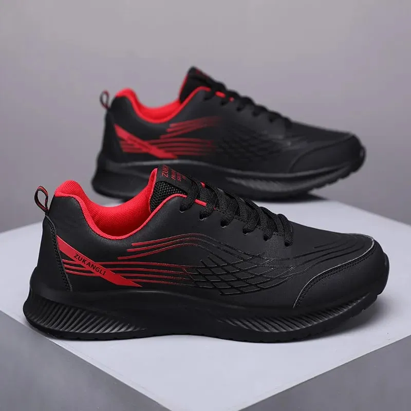 Taglia 38-47 Scarpe da ginnastica con piattaforma di alta qualità Scarpe da corsa nere da uomo Scarpe da ginnastica impermeabili Scarpe sportive da passeggio resistenti all'usura — image 2