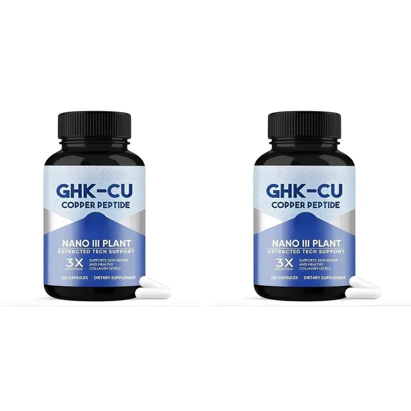 GHK-Cu Kapsułki z dodatkiem peptydu miedzi dla wsparcia zdrowia skóry Wsparcie kolagenu Przeciwutleniacz Wellness 120 sztuk — image 8