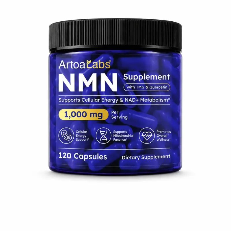 NMN Capsules NAD+ et soutien énergétique cellulaire avec TMG Quercétine Resvératrol Fonction mitochondriale et santé antioxydante 120 unités