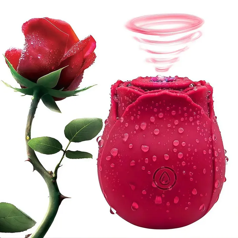 Rose Vibrator Toy for Women Clitoral Sucking Vibrator G-spot Thrusting Dildo Clit Nipple Sucker Vibrater Female Couple Sex Toys — image 9
