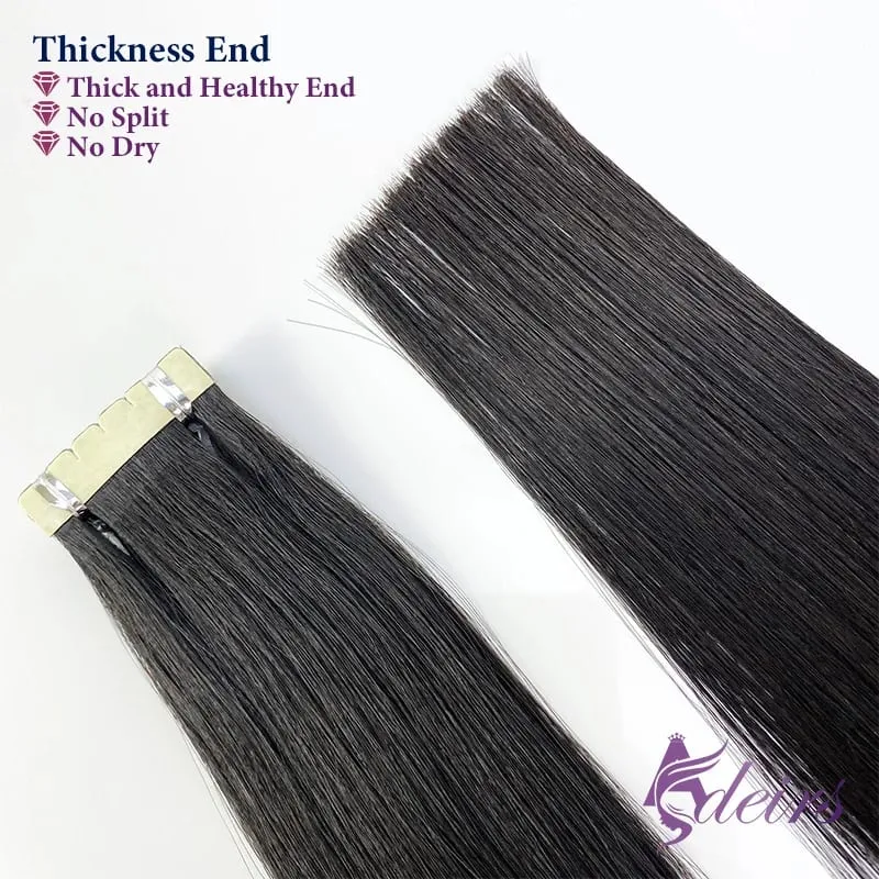 Mini bande dans les Extensions de cheveux Extensions de cheveux vraiment humains bande Invisible noire brune blonde en droite 16 "-26" pour Salon — image 7