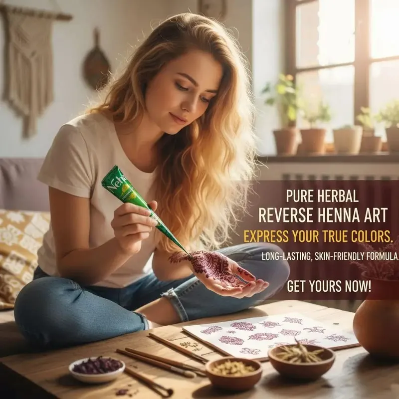 Henna Paste Cones ธรรมชาติบริสุทธิ์พืชกันน้ำยาวนานชั่วคราว Tattoo Mehndi ครีม Body Art มือวาดวาง — image 5