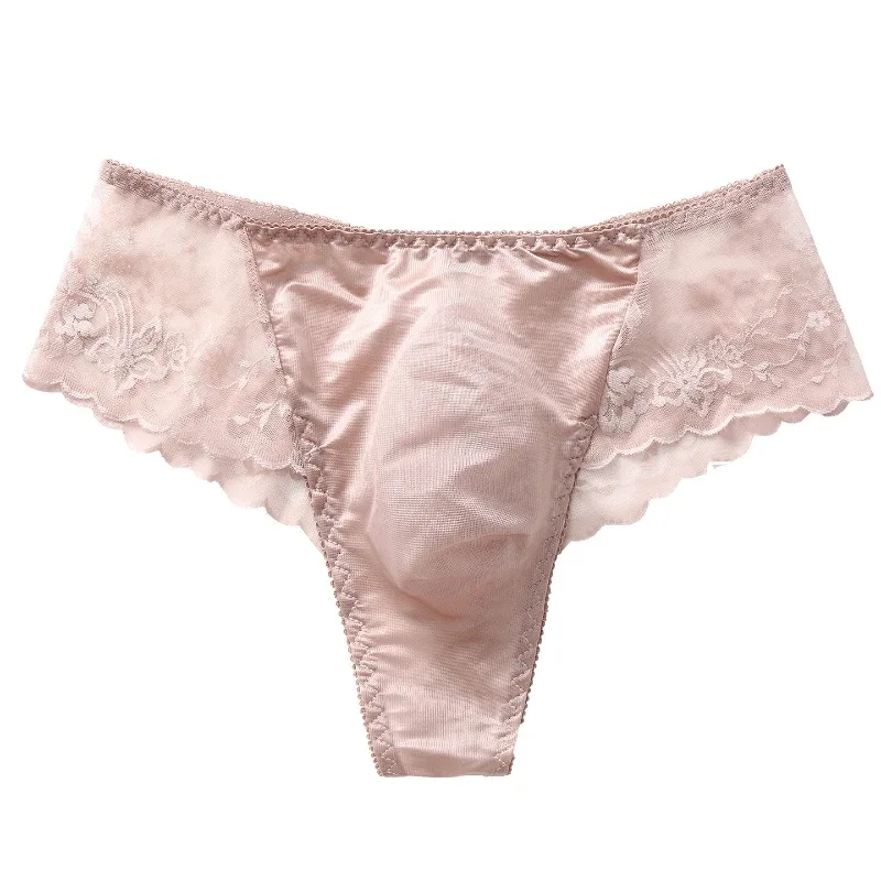 กางเกงในชาย ULTRA-บางลูกไม้ชุดชั้นใน SHEER Lmesh ยืดหยุ่นสูงกึ่งโปร่งใส Breathable Low-RISE กางเกง Sissy ชุดชั้นใน — image 2