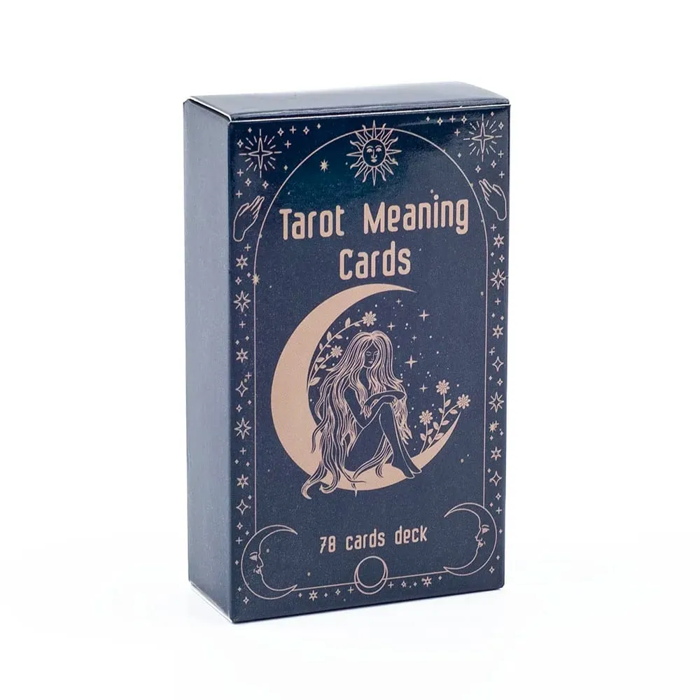 Signification Tarot Cartes 78 Cartes Deck Anglais Visions Divination Edition Jeu de société pour débutants Format de poche Tarot Learning Deck