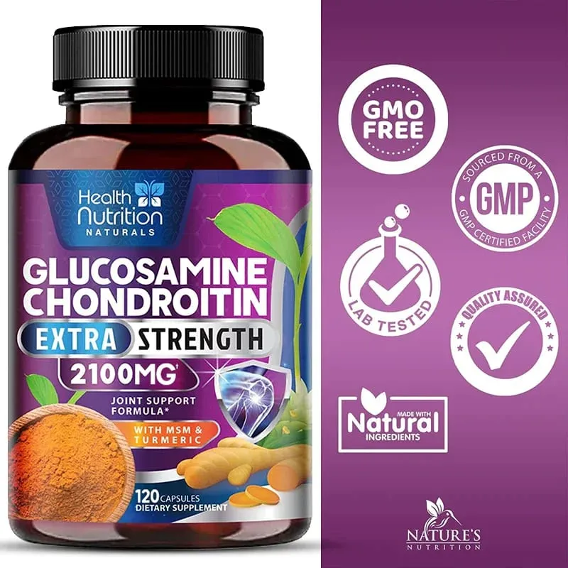 Glucosamine Chondroitin Turmeric MSM Triple Strength Joint Support 2100mg — image 2