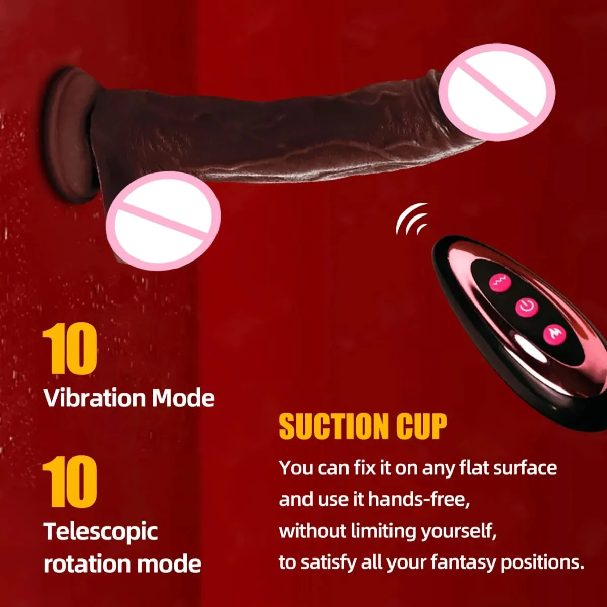 9 trybów wibracji 3 tryby rozciągania i 3 tryby wytrząsania Dildo elektryczne kobiece zabawki erotyczne silikonowe Dildo teleskopowe wibracje wibracyjne ogrzewanie 18+ — image 5