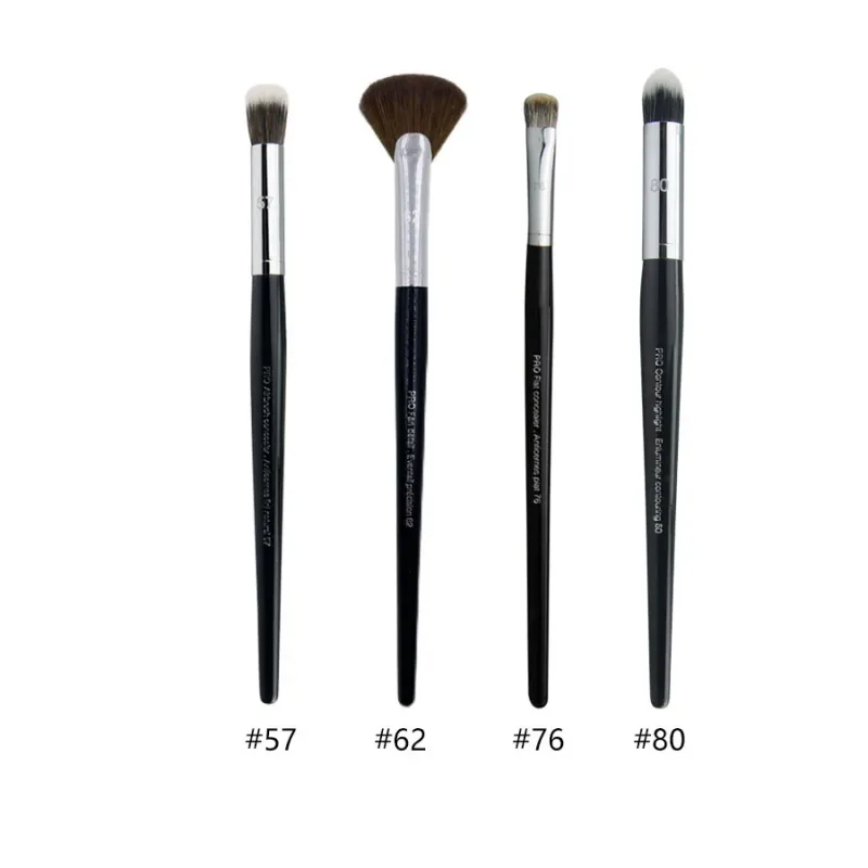 4 stk/sæt Pro Allover øjenskygge makeup børster Læbebryn Precision Concealer Blending Kuppelformet krøllet Smudge Highlight Make Up Brush — image 28
