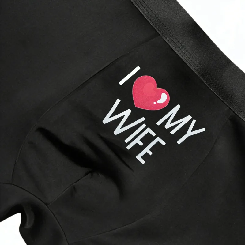 ผู้ชาย "I LOVE MY WIFE" โรแมนติกกางเกงบ็อกเซอร์ยืดนุ่มสบายชุดชั้นในทุกวัน, สามีของขวัญ Casual Boxer Hombre ผู้ชาย — image 8