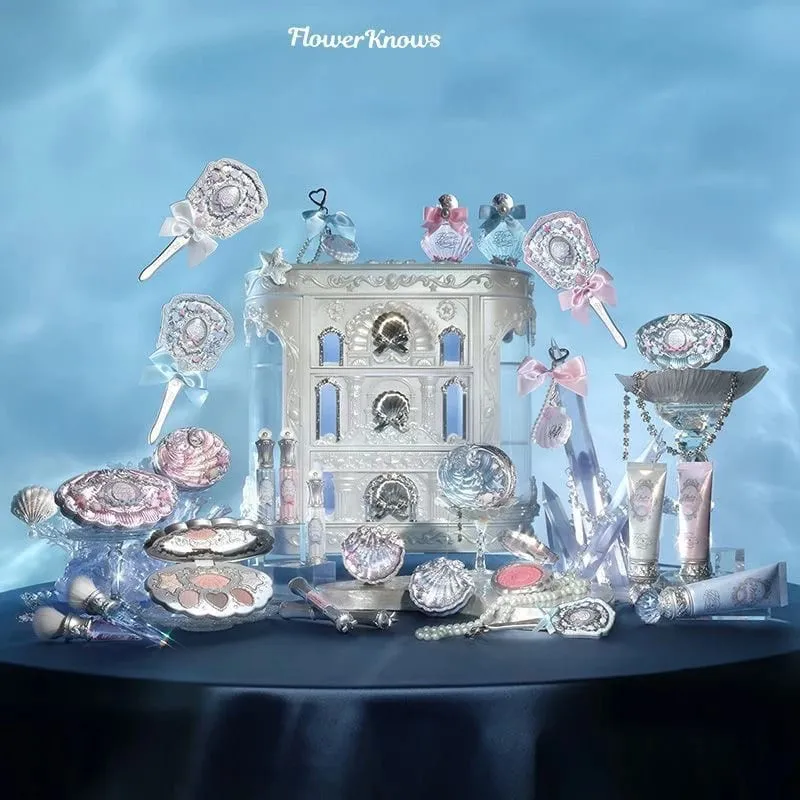 Flowerknows Shell's Jewel Collection All In One Makeup Kit ชุดแต่งหน้าสำหรับผู้หญิง ชุดเต็มอายแชโดว์ Lip Tint Blusher กล่องน้ำหอม — image 2