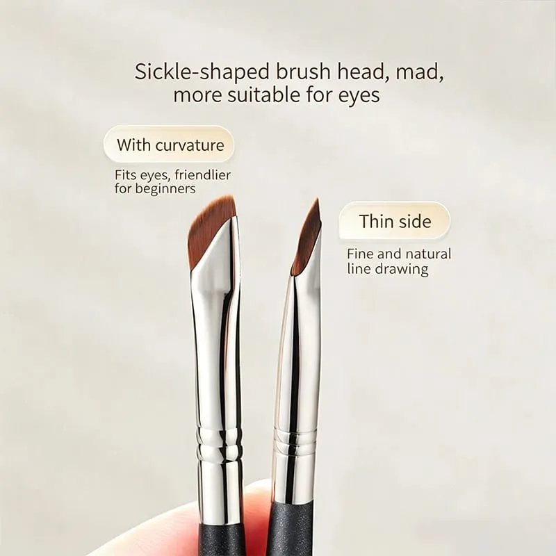 Pennello per eyeliner falce Pennello per lama per ombretto Pennello per dettagli Pennelli per sopracciglia diagonali Palpebra sottocutanea per dormire Strumenti per il trucco del baco da seta — image 4