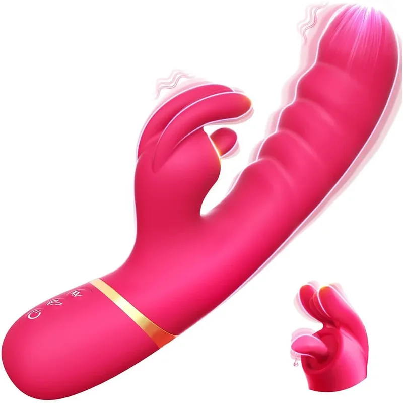 Thrusting Rabbit Vibrator for Women Go and Come G-Spot Dildo Vibrator Clitoris Stimulator Female Masturbation Sex Toy for Women