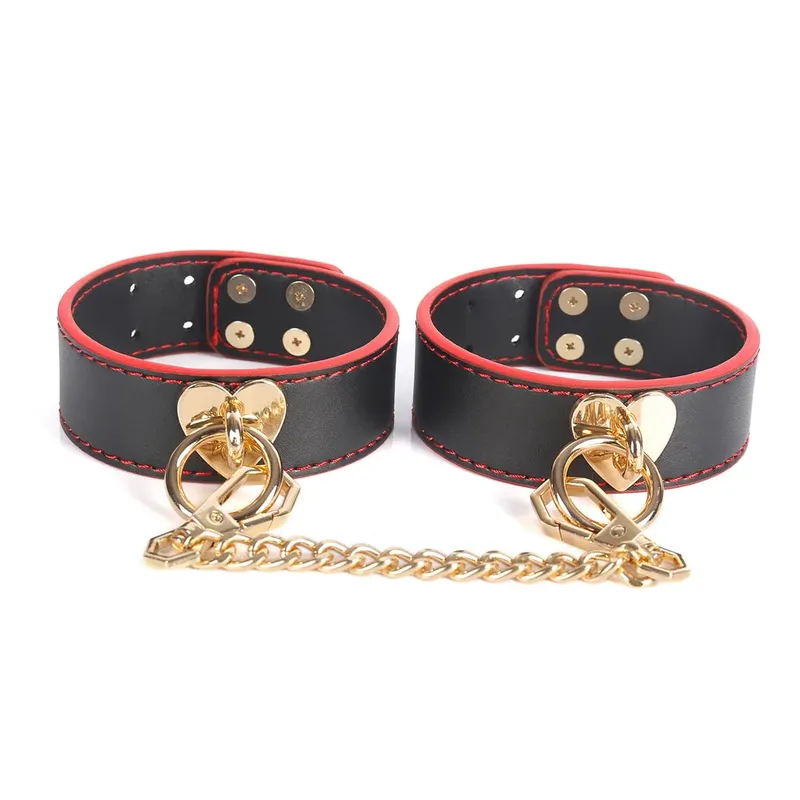 Slave Roleplay Set Leather Handcuffs Ankle Cuffs Ball Gag Mask Whip Collar Leash Sex Toys for Women Couples BDSM Bondage Kit — image 20