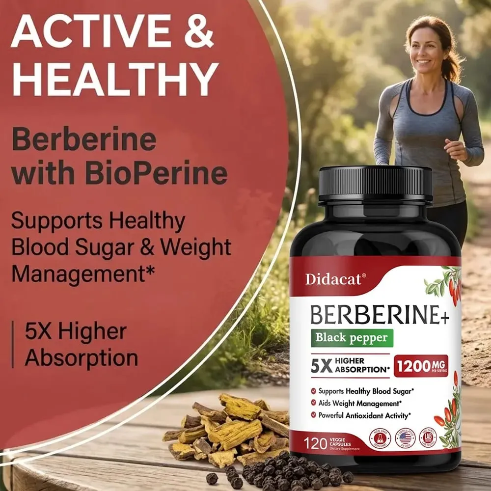 แคปซูลเสริม Berberine พรีเมี่ยม 1200 MG รองรับระบบภูมิคุ้มกันหัวใจและหลอดเลือดสุขภาพหัวใจและระบบทางเดินอาหาร — image 3