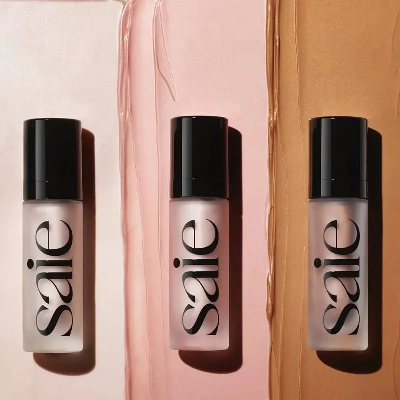 Saie Glowy Gel Hydrating Dewy Liquid Highlighter Face Contouring Body Sun-kissed Natural Radiance Blush Clean Beauty Makeup Kit — image 5