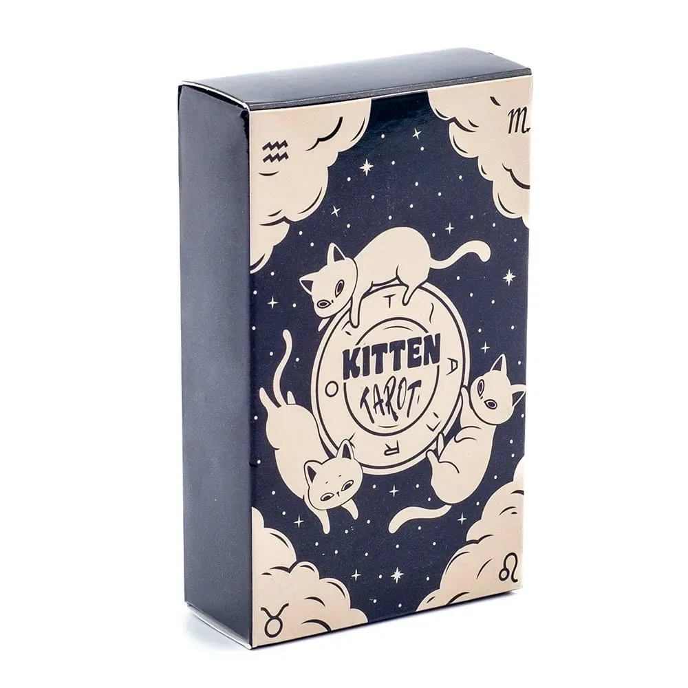 Mèo Con Bộ Bài Tarot 78 Chiếc Màu Đen Trắng Dễ Thương Dành Cho Người Mới Bắt Đầu Phiên Bản Bí Ẩn Board Game Vui Vẻ Bói Bộ — image 5