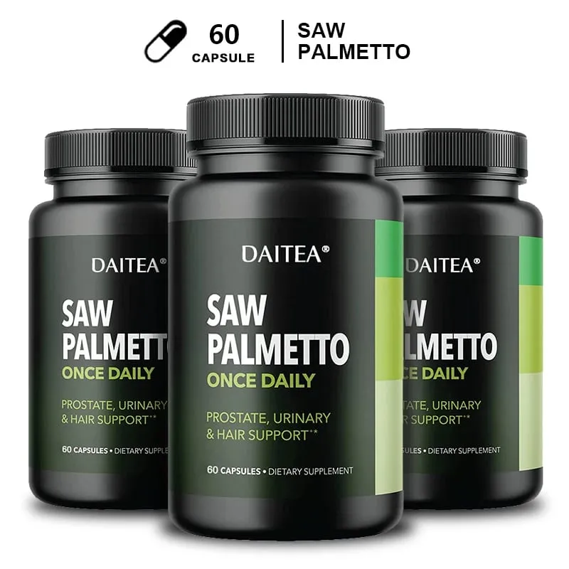 Daitea Saw Palm Capsule Supplément de santé de la Prostate soutient la santé des voies urinaires soutient la santé de la vessie favorise la croissance des cheveux — image 11