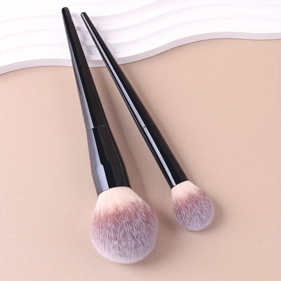 Pinceaux de maquillage professionnels, avec grands poils en Nylon souple et pointes elliptiques/Contour, compatibles avec fond de teint, Blush Po, 2 pièces — image 6