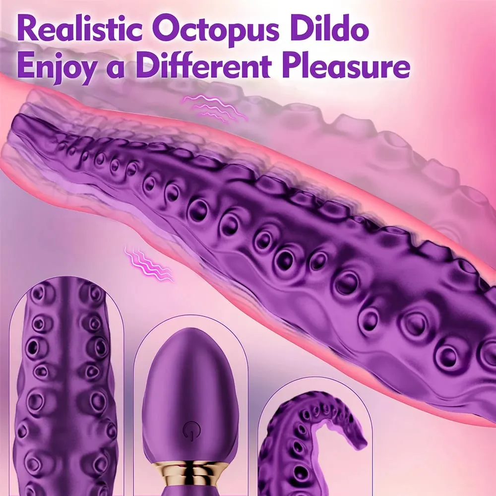 360° Rotation Vibrating Monster Dildo Octopus Tentacle G-Spot Clitoris Vibrators Nipple Stimulation Adult Sex Toys Women