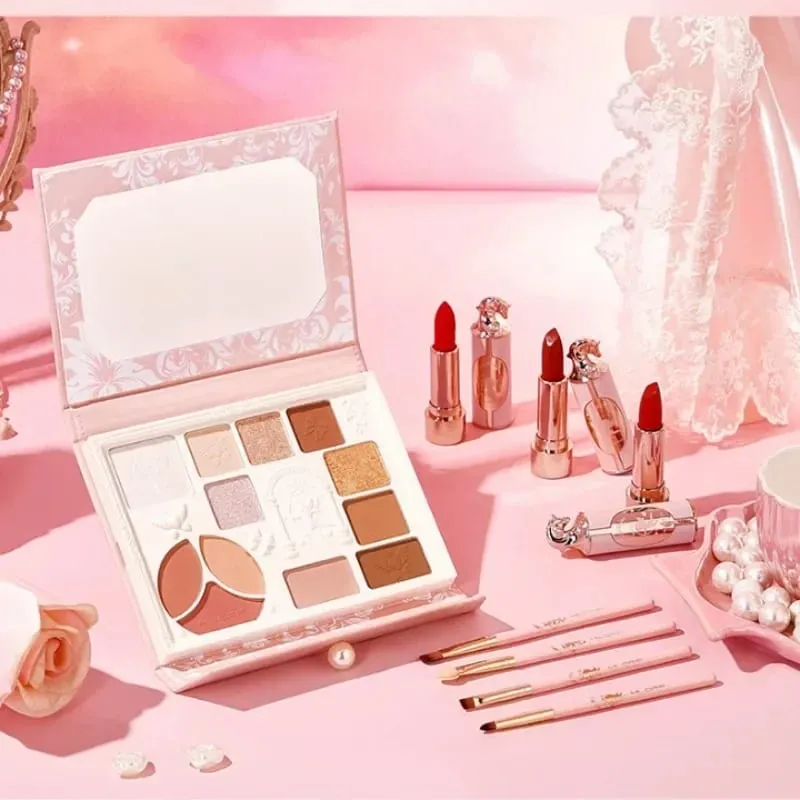 Makeup Dárková sada Paletka očních stínů a rtěnka Celoobličejová kosmetická sada Perfektní dárek k Valentýnu pro přítelkyni Maquillage — image 4