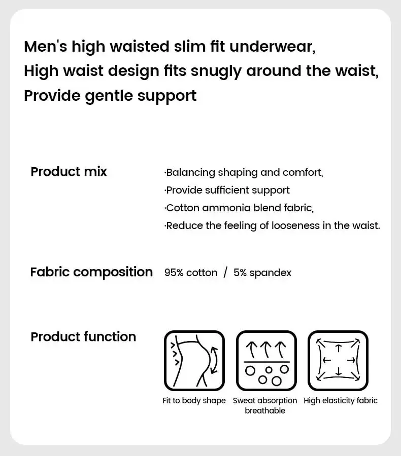Caleçon en coton pour hommes, taille haute, amincissant, protège la taille, chaleur améliorée, caleçon court pour vêtements de sport en surpoids — image 19
