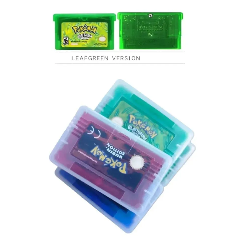 FRA Versione Francese Serie Pokemon Cartuccia di Videogioco a 32 Bit Smeraldo Rosso Fuoco Verde Foglia Rubino Zaffiro GBA Gioco di Carte Giocattolo Regalo — image 5