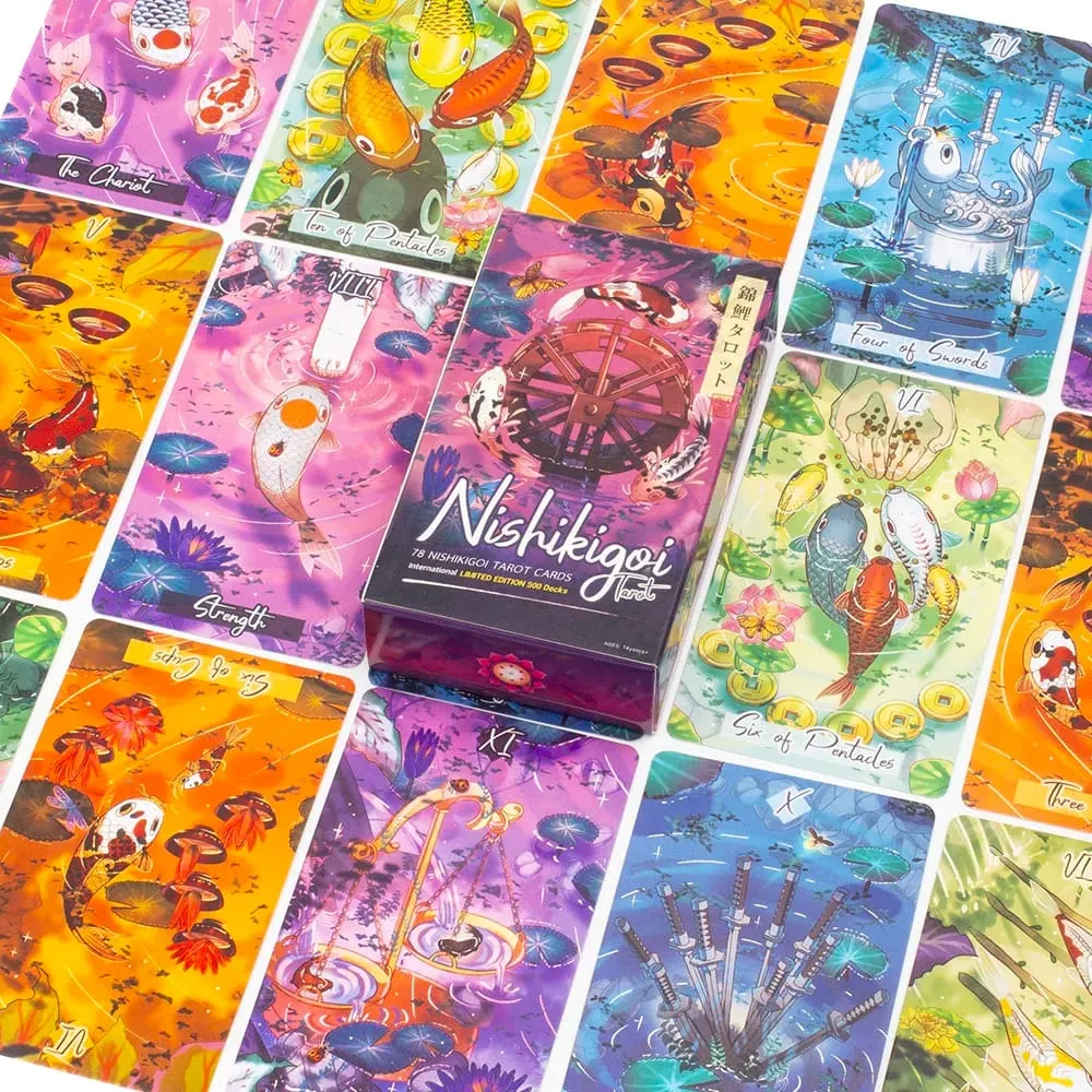 Nishikigoi Tarot 78 szt. 10,3*6 cm wersja angielska wróżbiarstwo zestaw gier planszowych Party karty astrologiczne Oracle — image 5