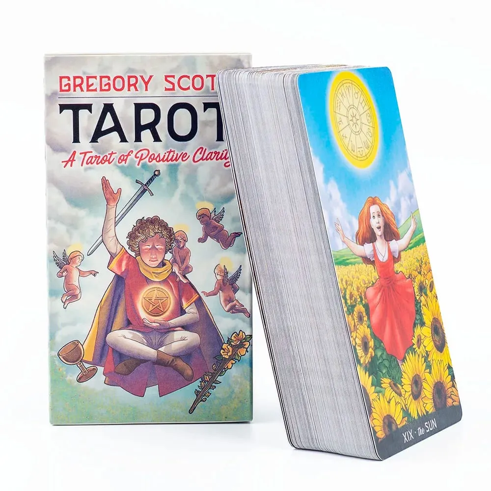 ขายร้อน Gregory Scott Tarot 78 ดาดฟ้าภาษาอังกฤษ Visions สำหรับผู้เริ่มต้นปริศนา Leisure Family Friend Party เกม 11.1*6.1 ซม. — image 2
