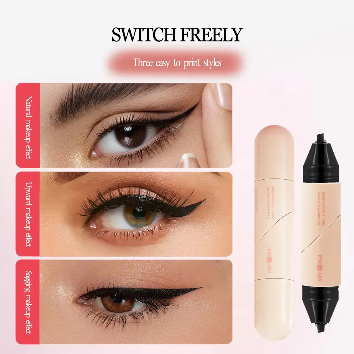 2 i 1 Roterende Eyeliner Stempel Glat Vandtæt Langtidsholdbar Smudsafvisende Eyeliner — image 2