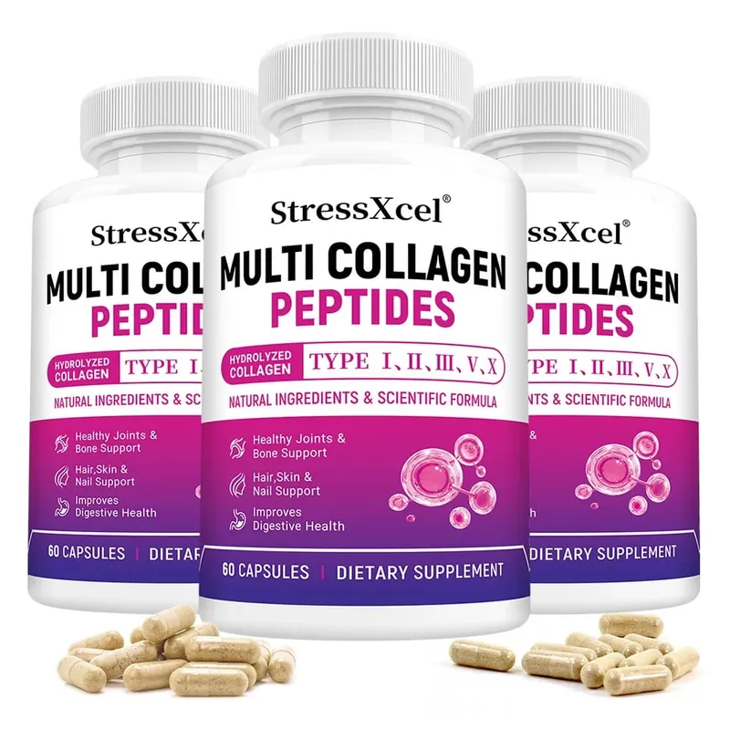 Multi Collagen Peptides Capsules Type I II III V X Biotin Anti-Aging Skin Hair Nails Joints Gut & Immunity Support — image 9