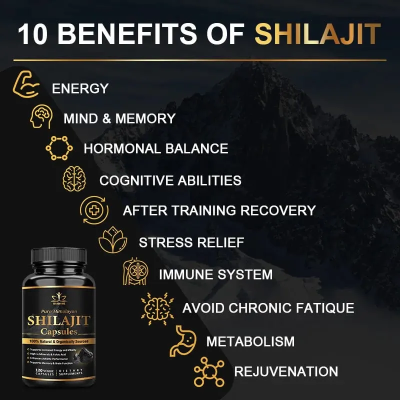 Shilajit Pure Himalayan Organic-Shilajit Integratore con purezza Alto dosaggio e potenza per forza energetica e immunità Uomini e donne — image 4