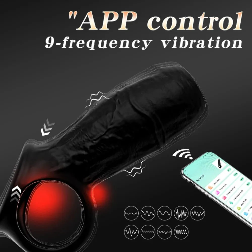 Vibrating อวัยวะเพศชาย Cock แหวนอวัยวะเพศชายแหวน Vibrator อวัยวะเพศชาย Extender G จุดกระตุ้นชายคู่ผู้ใหญ่เพศของเล่นสำหรับผู้ชาย — image 4