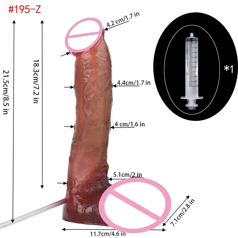 Lebensechte Squirting Penis Silikon Ejakulation Großer realistischer Dildo mit Sucker Skin Touch Anal Sexspielzeug für Frauen