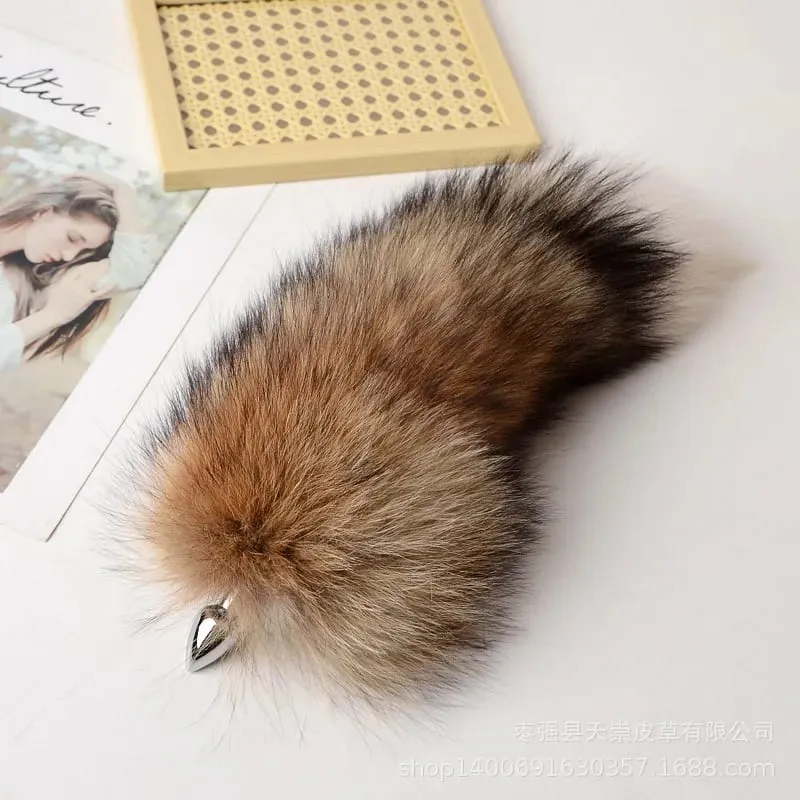 30-100 cm Sexy Real Fox Tails con Separabile Divertente Butt Plug per Coppia BDSM Cosplay Per Adulti Dolce Amore Giochi Giocattoli Del Sesso — image 5