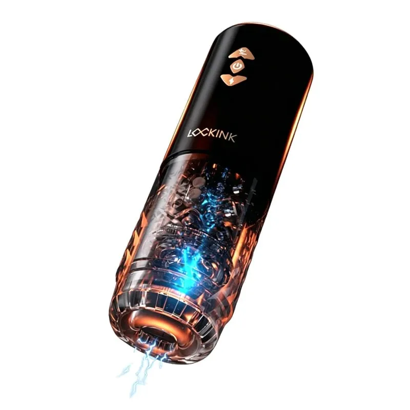 Masturbador masculino giratorio de empuje automático, copa de masturbación de descarga eléctrica, succión de mamada, bomba de pene, Juguetes sexuales para adultos — image 1