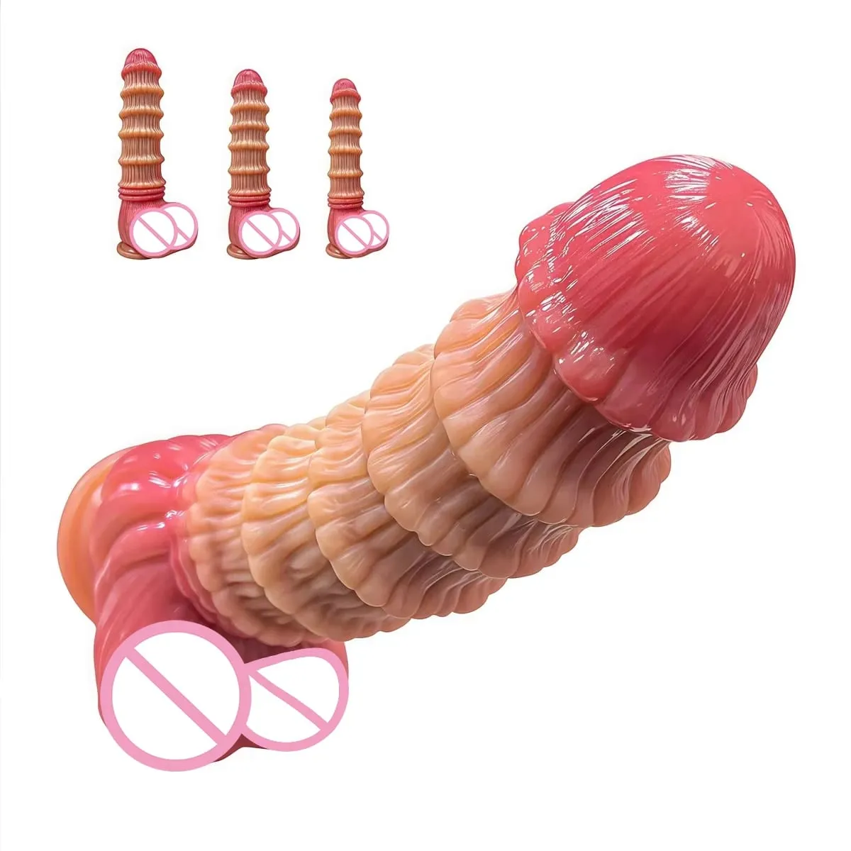 Knotendildo Silikon Penis G-Punkt Stimulation Monsterdildo Analplug für Frauen Drachendildos Prostatamassagegerät Weibliches Sexspielzeug — image 1
