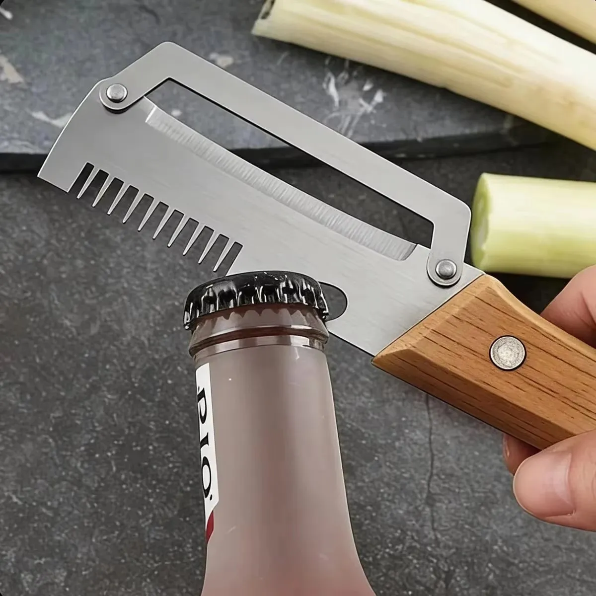 2PC Set Stainless Steel Multifunctional Kitchen Slicer Sharp Cutting Tool Para sa Tahanan Green Onion Cabbage Shredder Vegetable Peeler