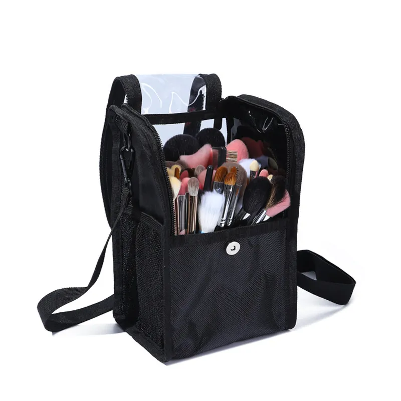 Étui à pinceaux de maquillage, organisateur, porte-pinceaux de maquillage, sac de rangement de cosmétiques d'artiste debout avec sangle, étui à outils de maquillage anti-poussière — image 3