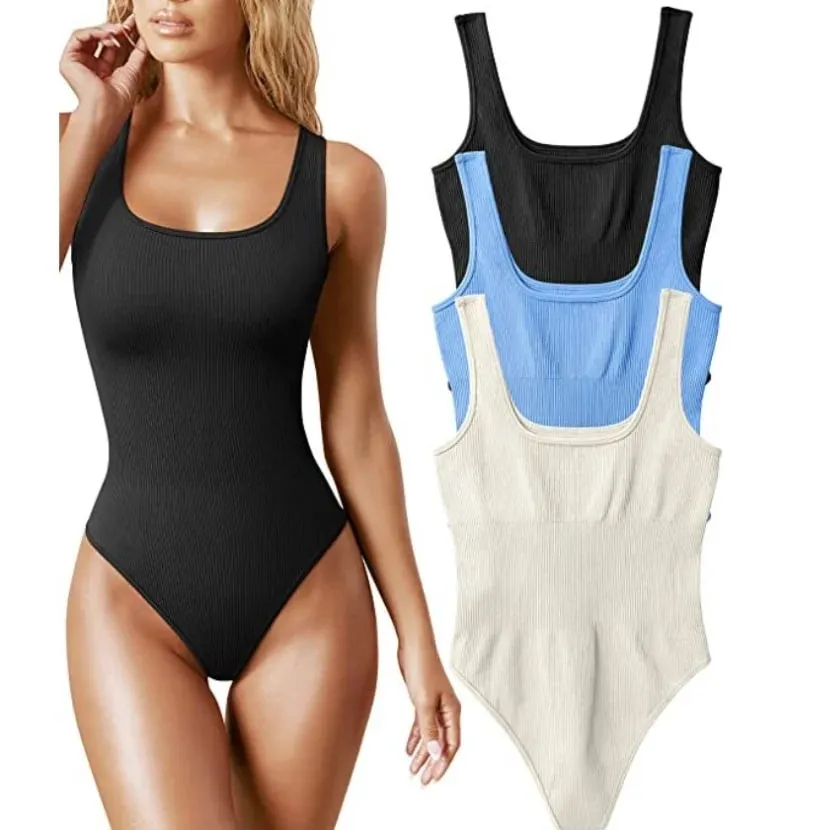 ฤดูร้อนเซ็กซี่ bodycon ผู้หญิง bodysuits หญิงถัก Slim Casual bodysuit Chic Lady Club Playsuits สั้น Femme — image 9