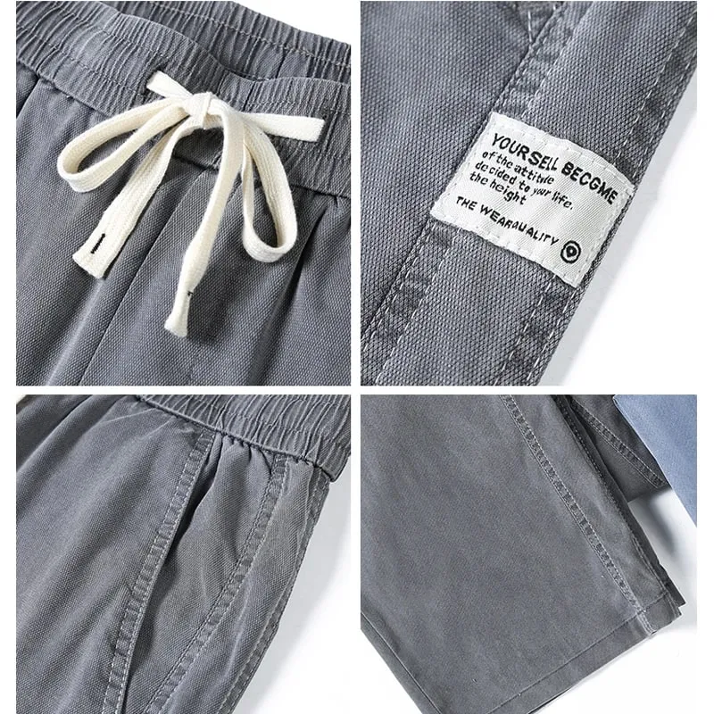 Jeans Kain Lyocell Lembut Musim Panas Pria Celana Denim Lurus Longgar Tipis Celana Panjang Kasual Pinggang Elastis Tali Serut Ukuran Besar M-5XL — image 3