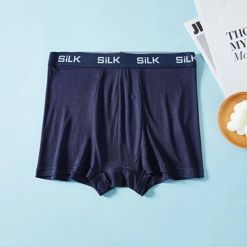SuyaDream MEN Boxer Shorts 100% seta naturale Mutandine solide sane Biancheria intima in tessuto naturale — image 17