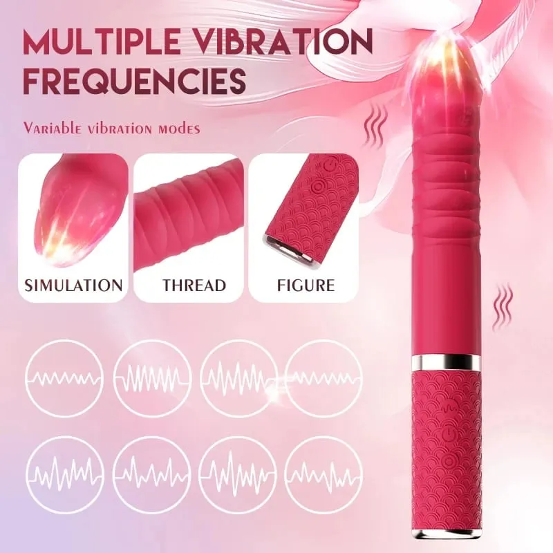 Vibromasseur de poussée G Spot vibrateur clitoridien étanche et Rechargeable réaliste Silicone gode vibrateur Rose jouets sexuels pour les femmes — image 3