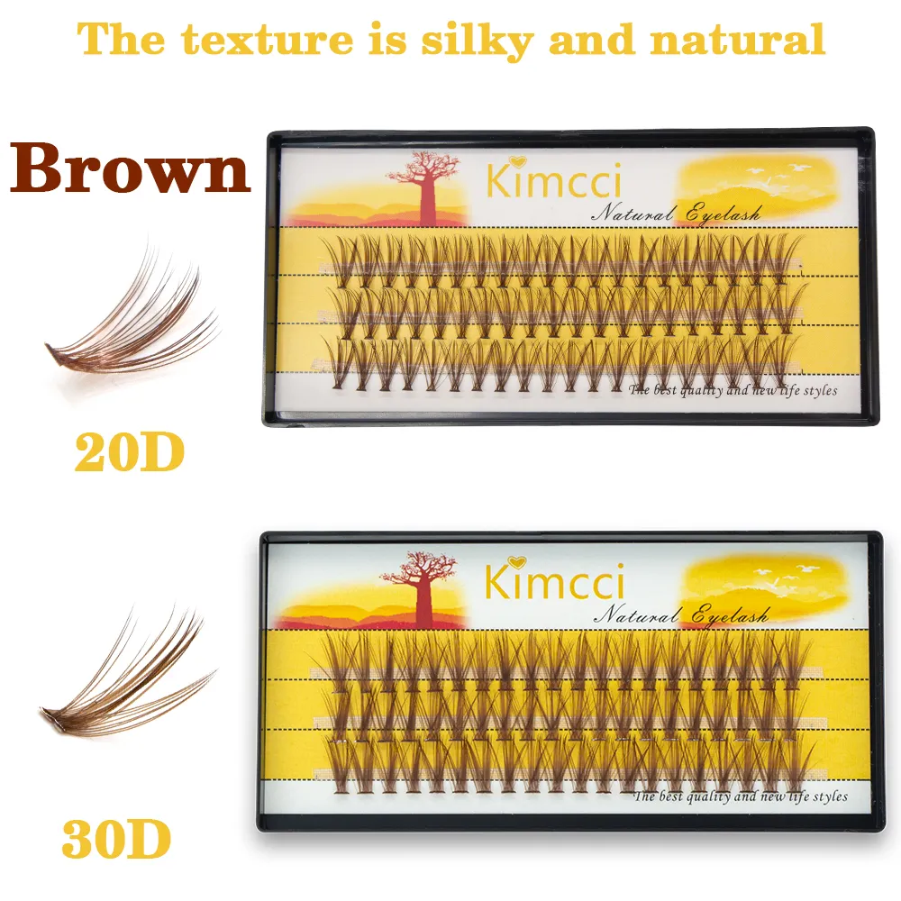 20D/30D MinkขนตาปลอมธรรมชาติยาวCluster Eyelash Extensionแต่งหน้ามืออาชีพFaux Eye Lashes — image 2